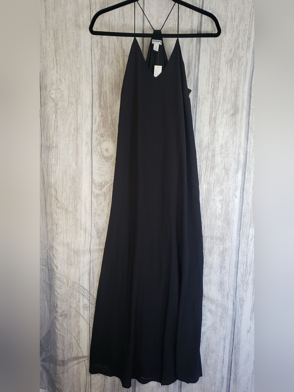 Old Navy Black Jack Strappy Layered V-Neck Maxi Dress - Small - Whimsigoth